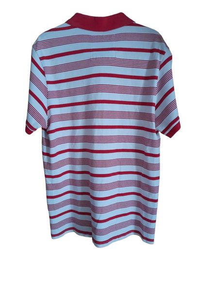 Jasper Conran Jeans Mens Striped Polo Shirt Red White - Size Medium 39"-42" - Picture 5 of 6